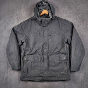REI Triad Parka Jacket Mens XL Gray E1 Insulated Hooded‎ 3 in 1 Winter Coat